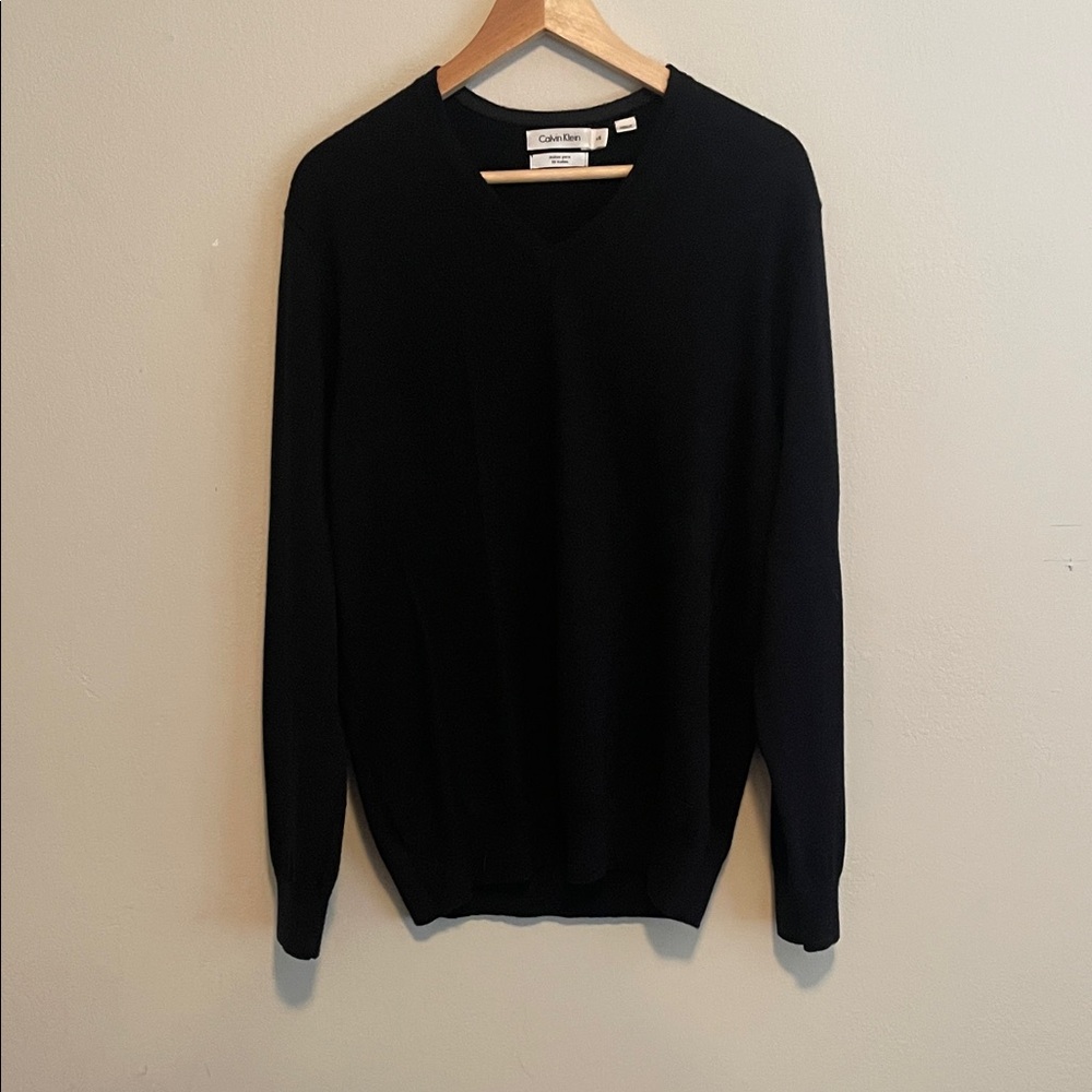 Calvin Klein Black V-Neck Sweater